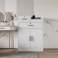 Meuble de rangement pour salon de beauté avec serrure, support pour sèche-cheveux, tiroir pour matériel de coiffure