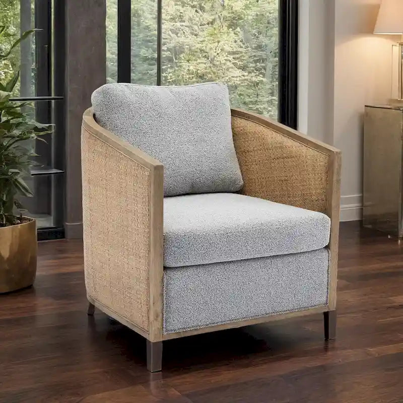 Fauteuil pivotant avec design en rotin, fauteuil canapé en cuir, fauteuil club avec oreiller, fauteuil de loisirs pour le salon