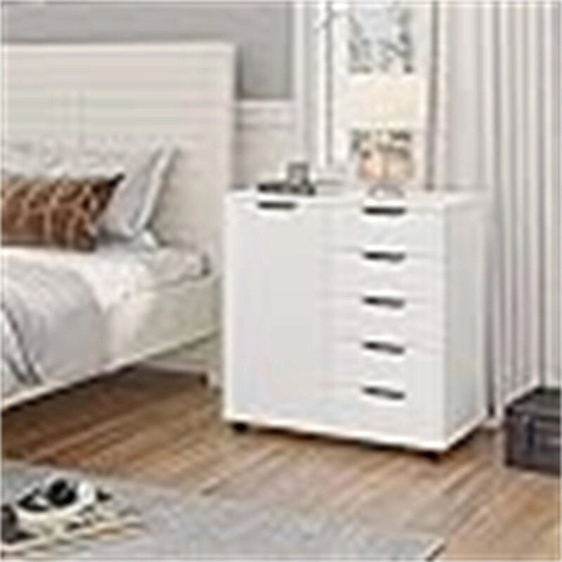 Commode 5 tiroirs avec 1 porte - 14.2P x 28.7L x 29.53H