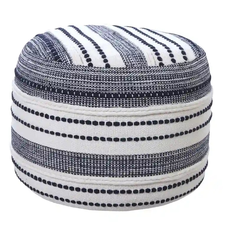 18 Ottoman 100 % Coton Bleu