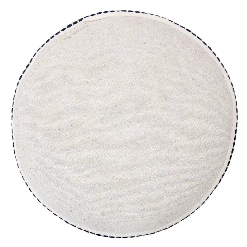 18 Ottoman 100 % Coton Bleu