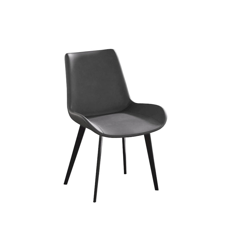 Chaises de salle à manger marron Mid-Century (Lot de 2) Chaises d'appoint rembourrées en similicuir