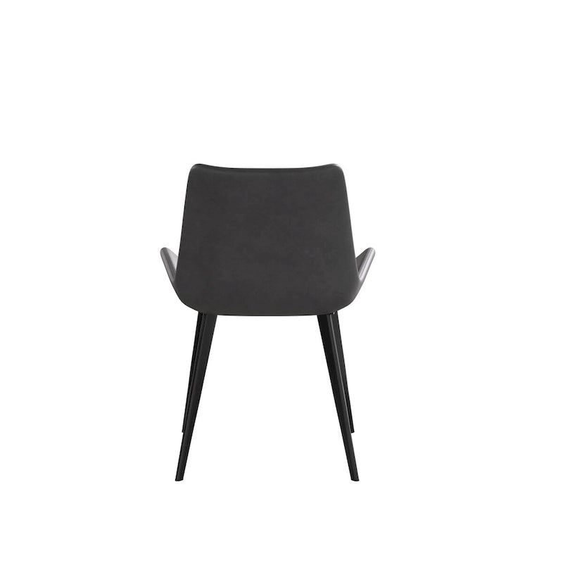 Chaises de salle à manger marron Mid-Century (Lot de 2) Chaises d'appoint rembourrées en similicuir