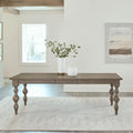 Table rectangulaire à pieds taupe poudré