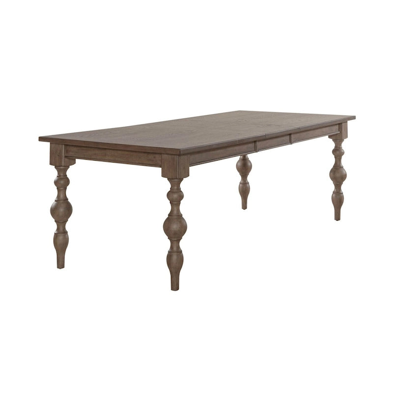Table rectangulaire à pieds taupe poudré