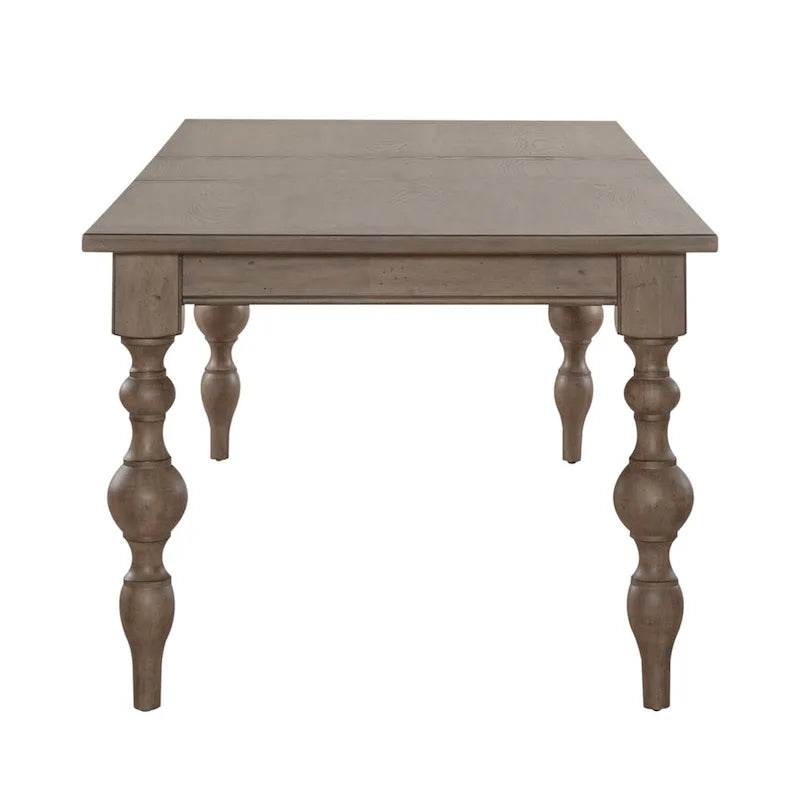 Table rectangulaire à pieds taupe poudré