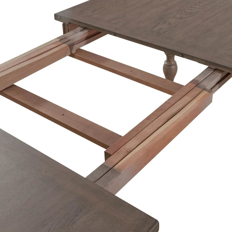 Table rectangulaire à pieds taupe poudré