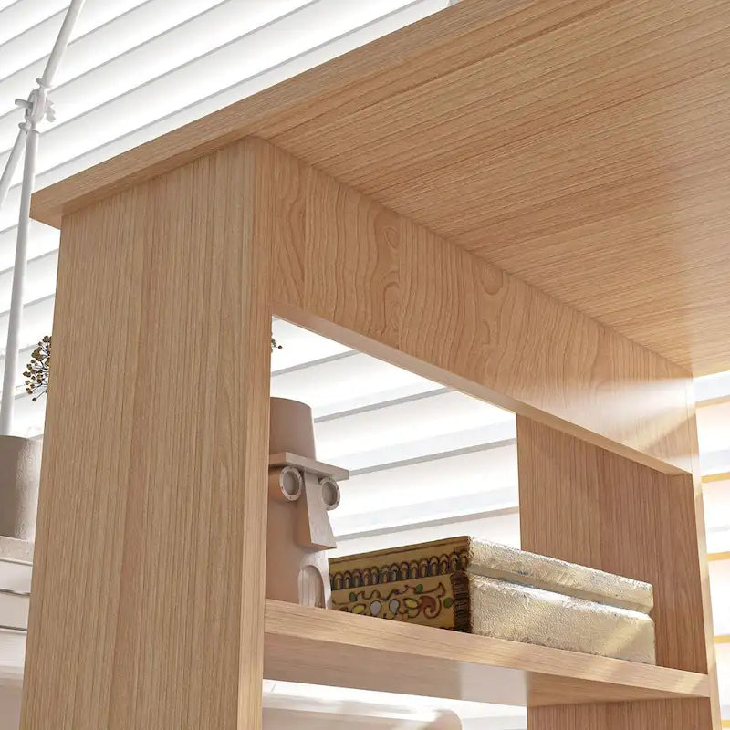 Bureau d'angle en L, bureau d'ordinateur rotatif à 360 degrés avec étagères de rangement, poste de travail avec table d'écriture