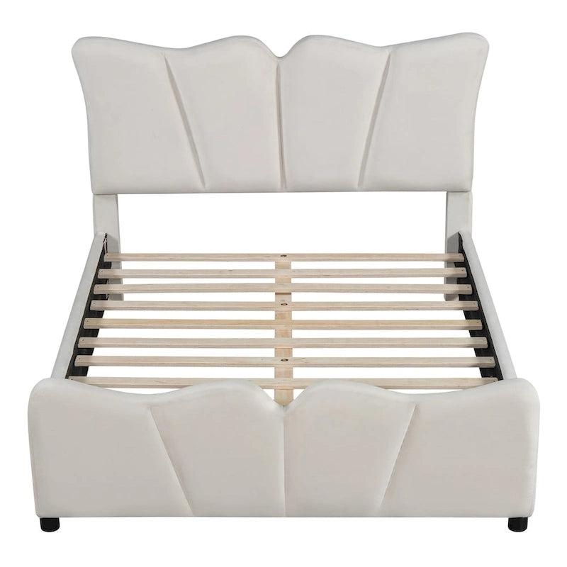 Lit Plateforme Capitonnée Grand Lit Capitonnée en Velours