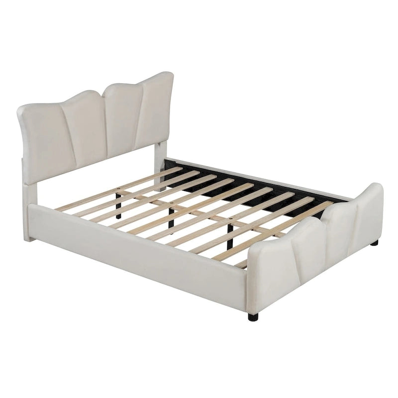 Lit Plateforme Capitonnée Grand Lit Capitonnée en Velours