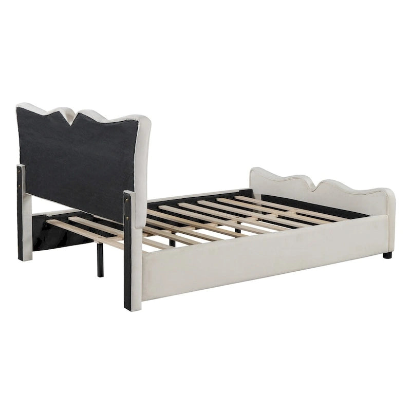 Lit Plateforme Capitonnée Grand Lit Capitonnée en Velours
