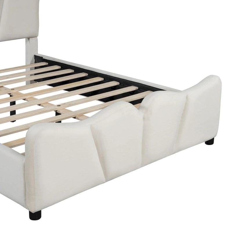 Lit Plateforme Capitonnée Grand Lit Capitonnée en Velours