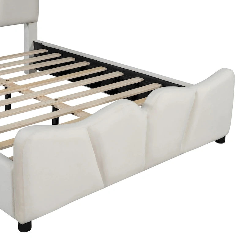 Lit Plateforme Capitonnée Grand Lit Capitonnée en Velours