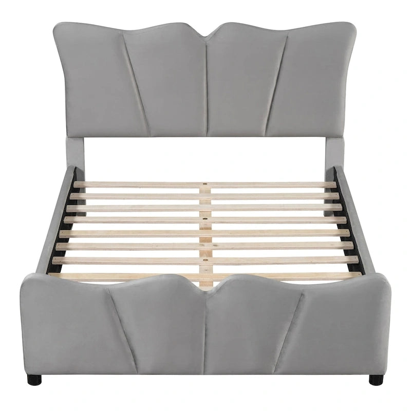 Lit Plateforme Capitonnée Grand Lit Capitonnée en Velours