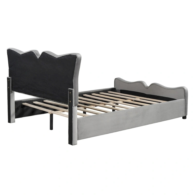 Lit Plateforme Capitonnée Grand Lit Capitonnée en Velours